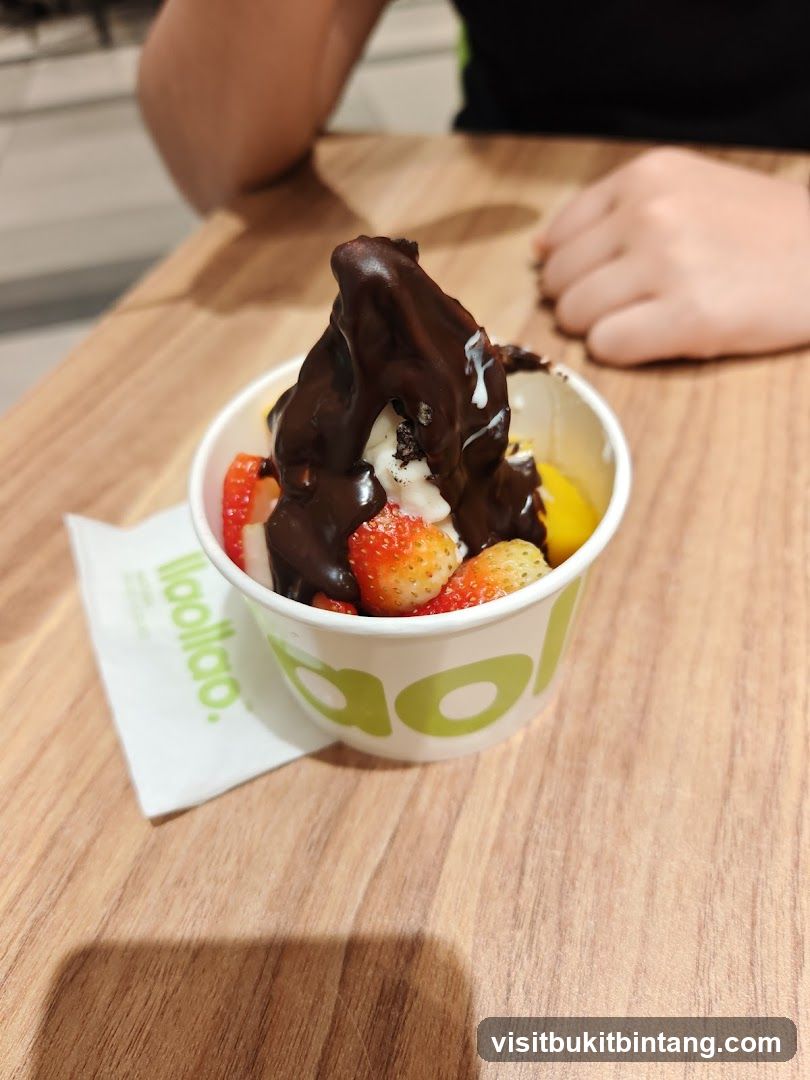 Fruit and Chocolate Dessert in Cup