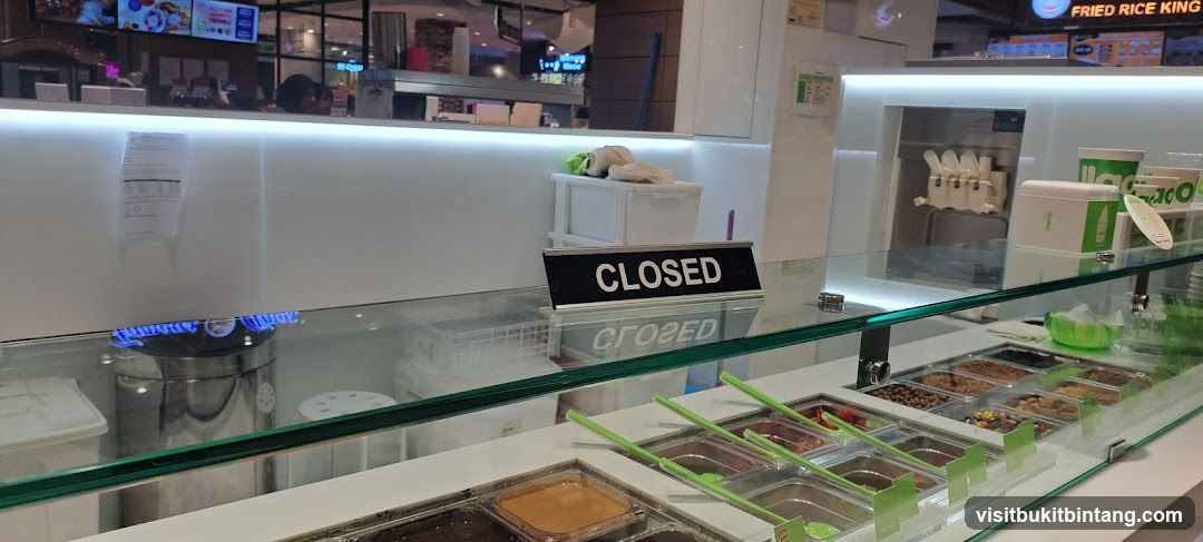 Closed Ice Cream Shop Display