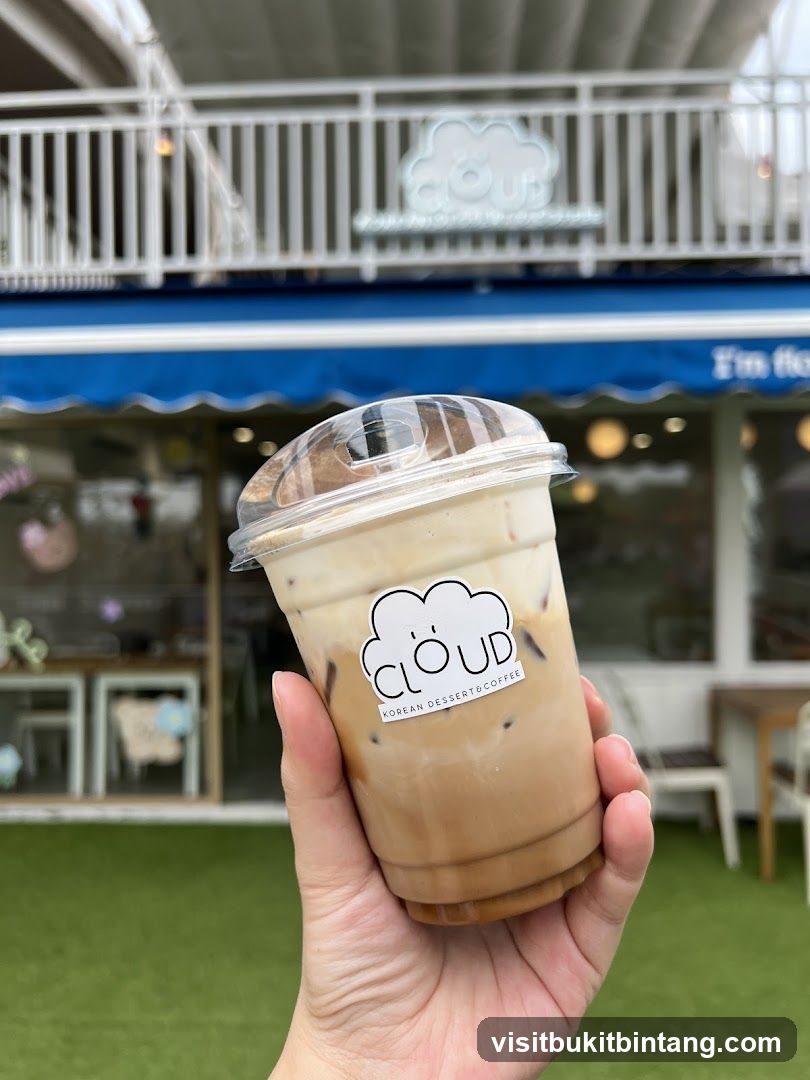 Iced Coffee with Cloud Logo