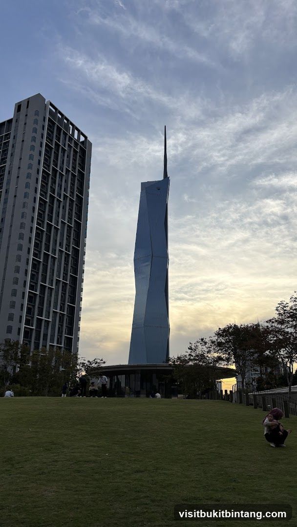 Modern Skyscraper and Park View