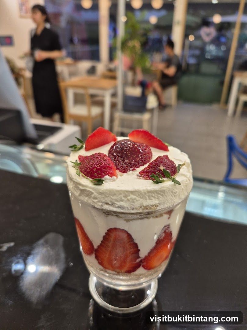 Strawberry Dessert in Glass Cup