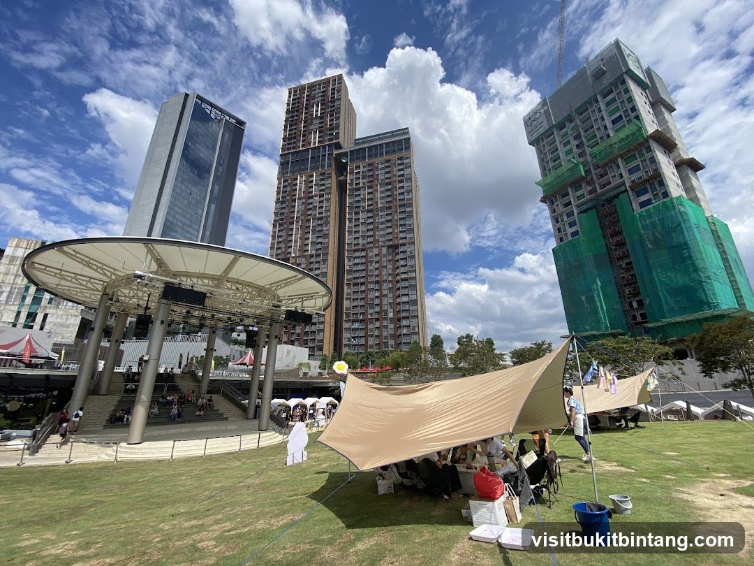 Outdoor Event Setup in Urban Park