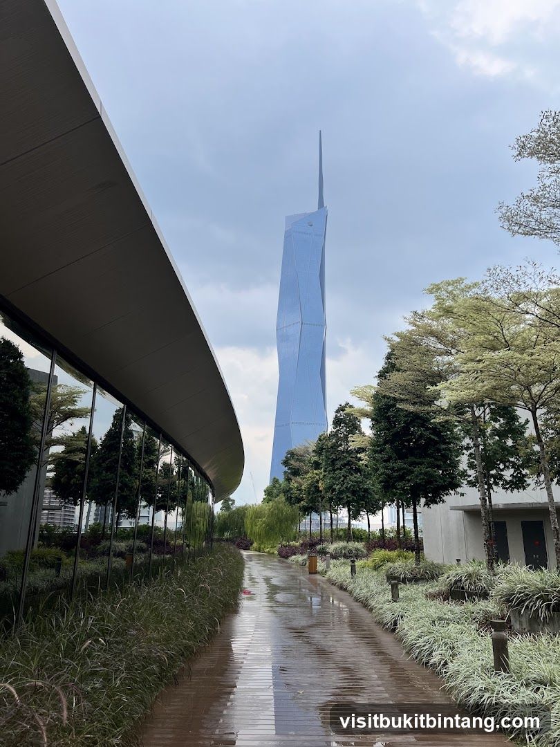 Tall Tower View from Garden Path