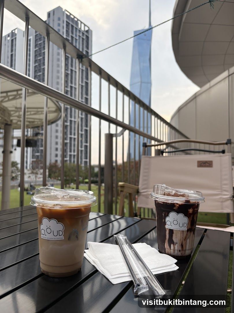 Cloud Coffee Drinks on Balcony