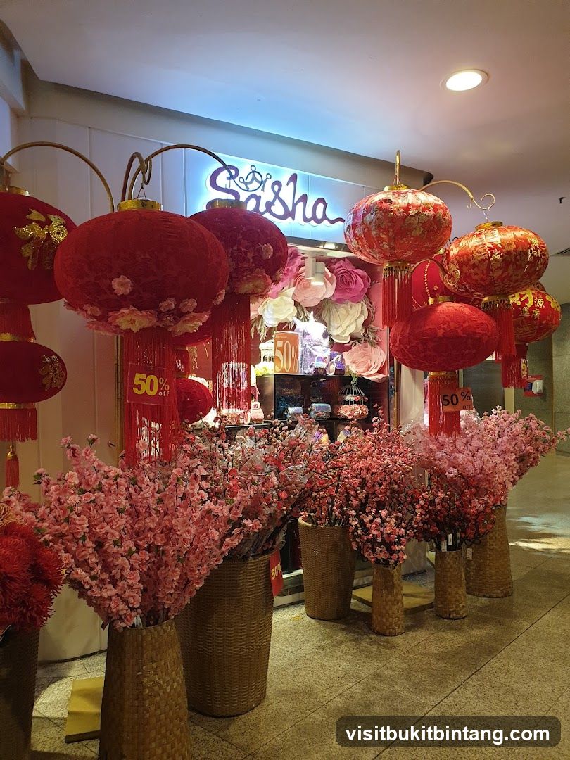 Storefront decorated for Lunar New Year