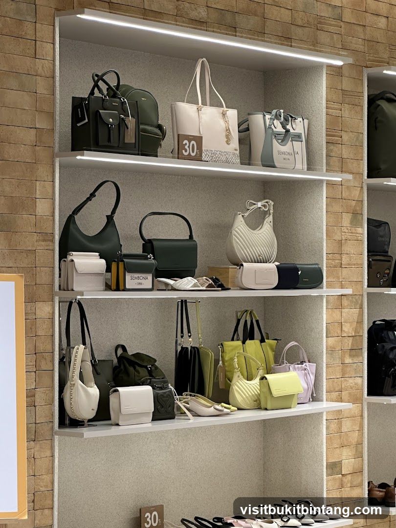 Handbags and Shoes Display
