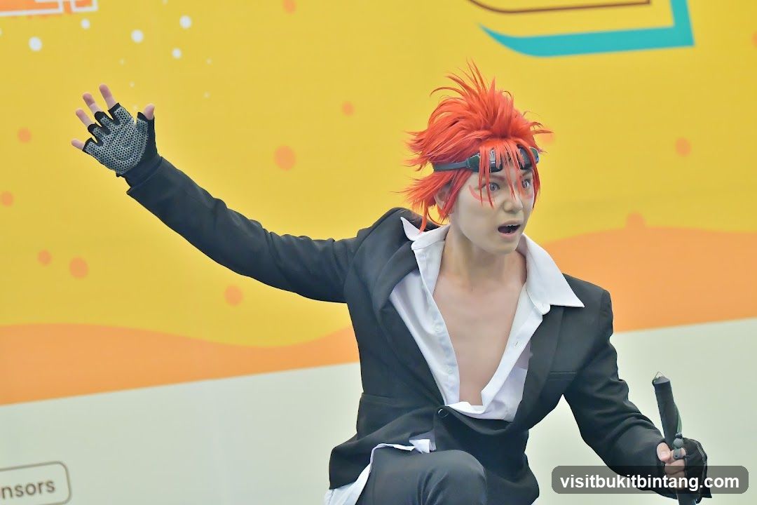 Cosplayer in Black Suit