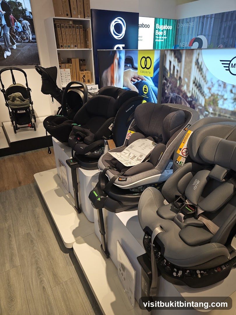 Baby Car Seats and Strollers Display