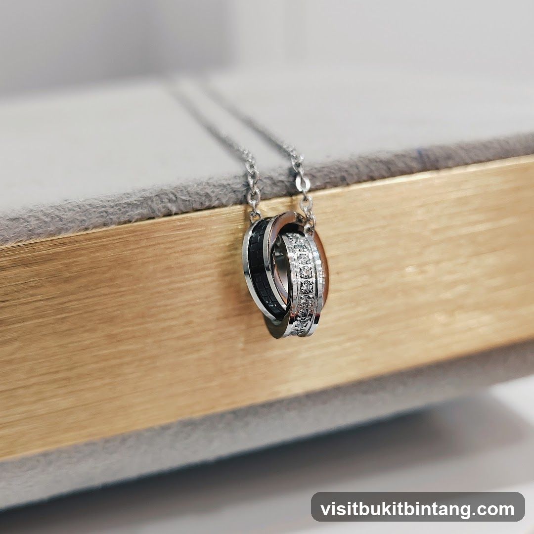 Interlocking Ring Pendant Necklace