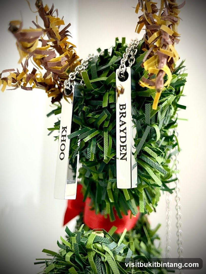 Personalized Keychains on Decorative Garland