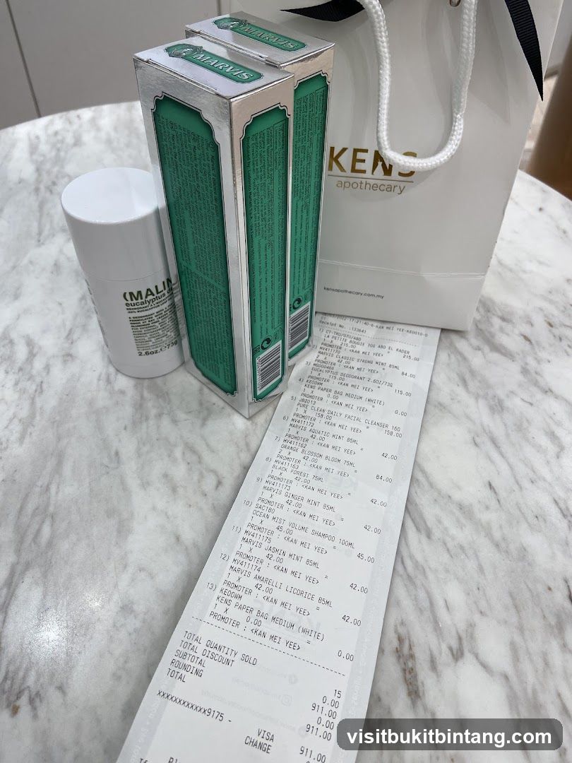 Receipt and Products