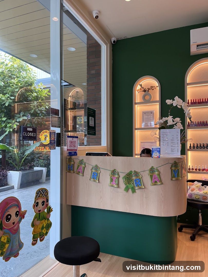 Reception Area with Festive Decorations