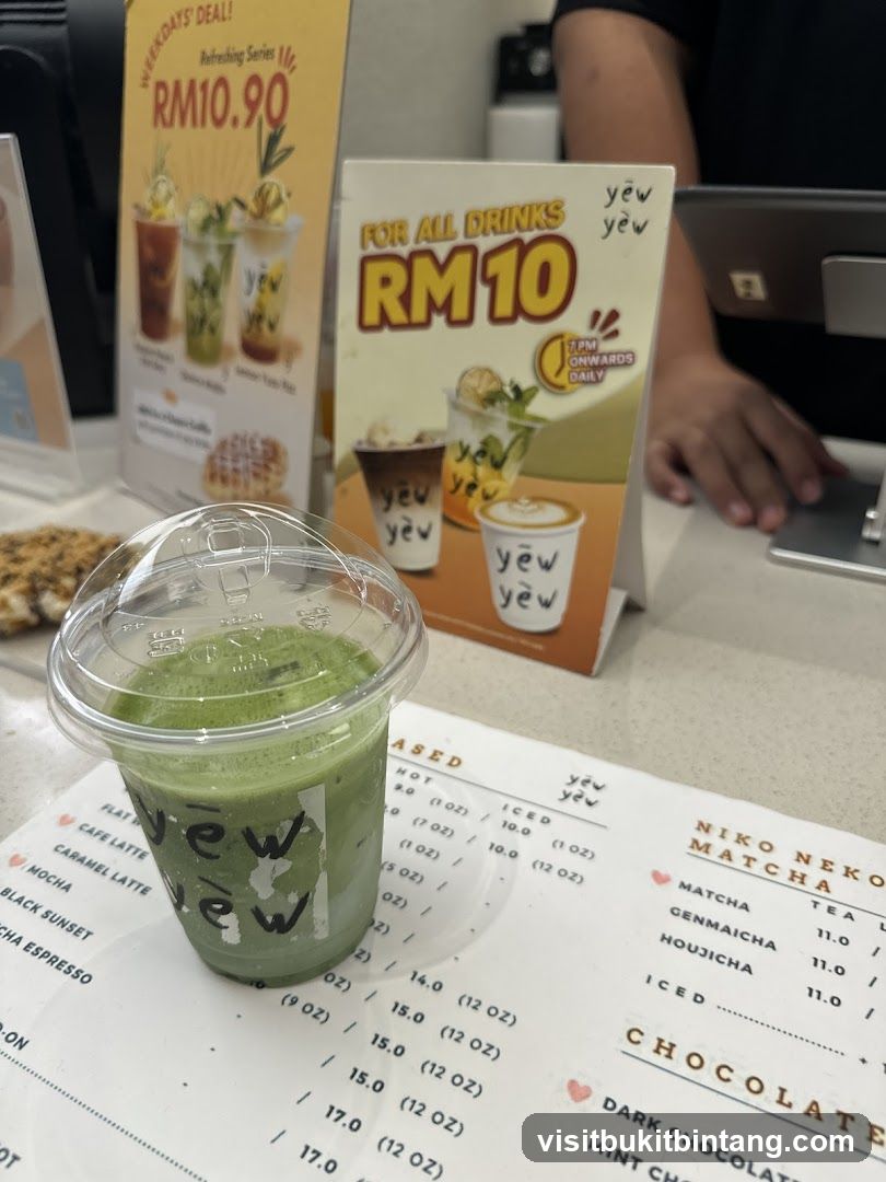 Matcha Drink and Menu
