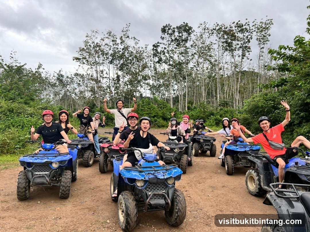 Group of people riding ATVs
