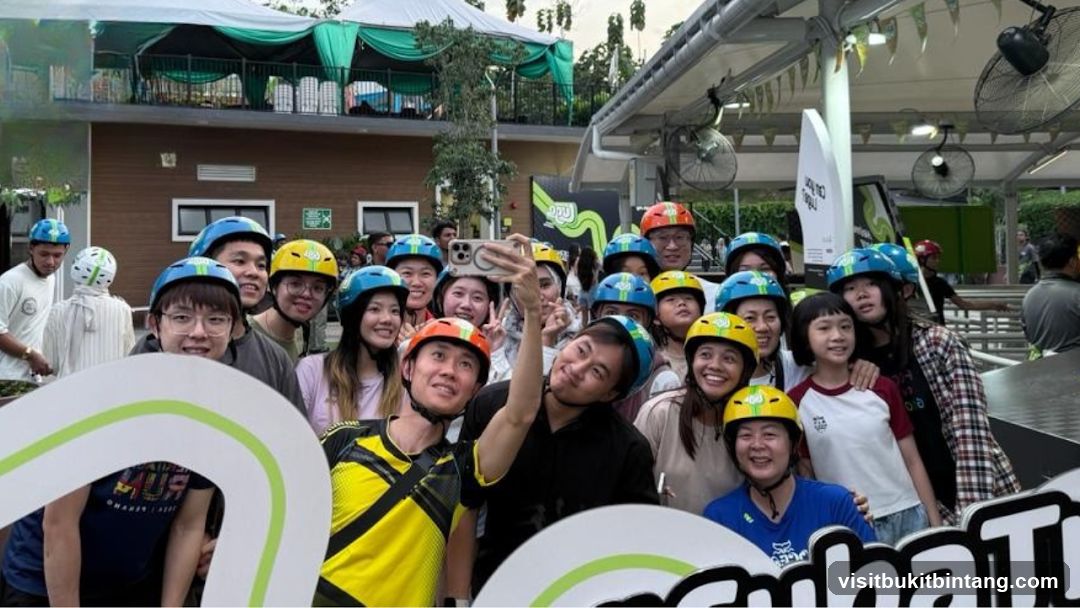 Group taking a selfie