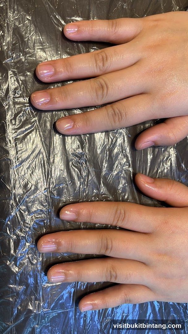 Hands with Clear Nail Polish