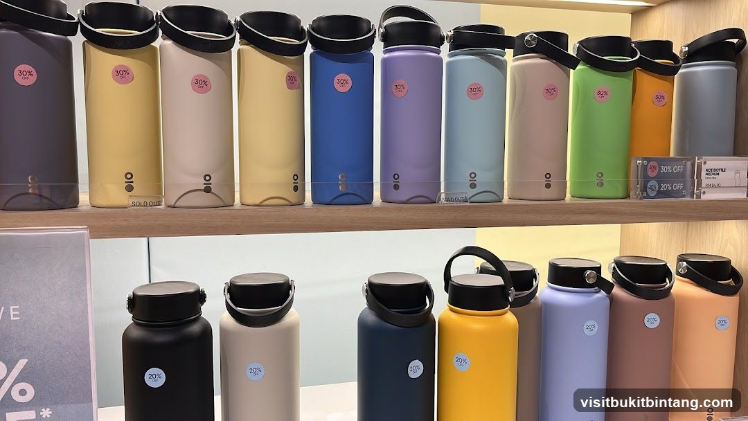 Water Bottles on Display