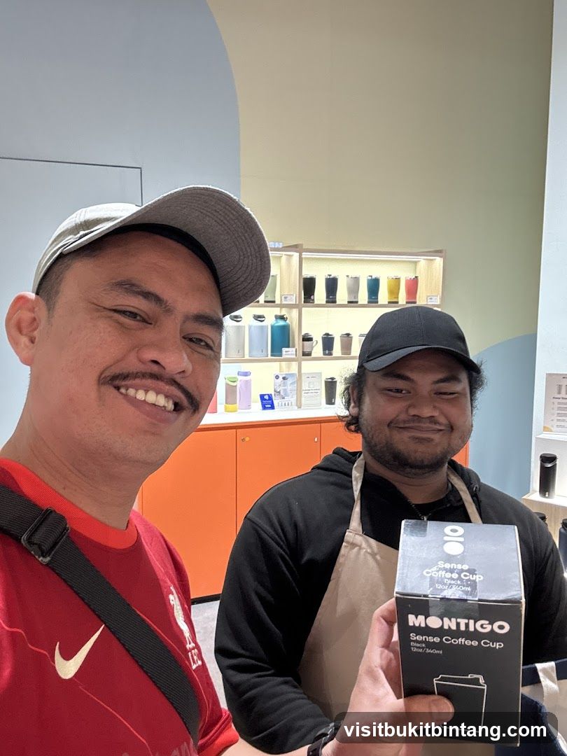 Two Men with a Montigo Coffee Cup