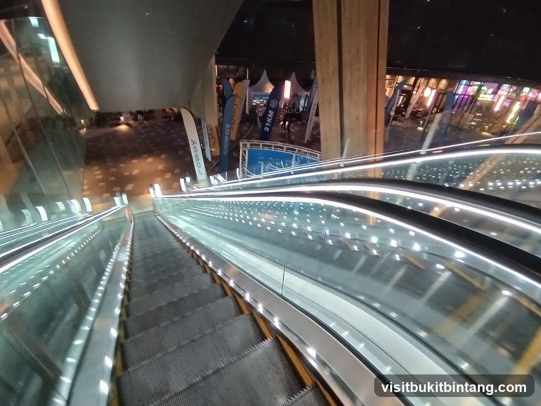 Escalator in a modern building