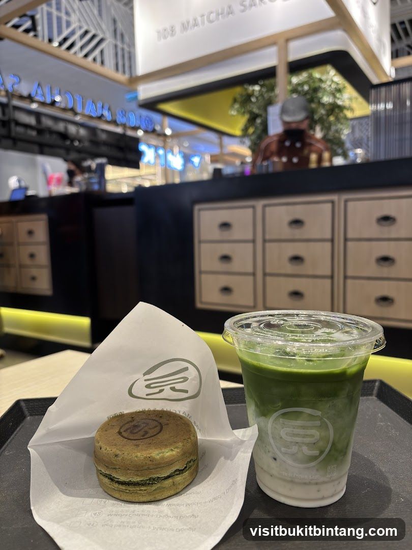 Matcha Drink and Pastry