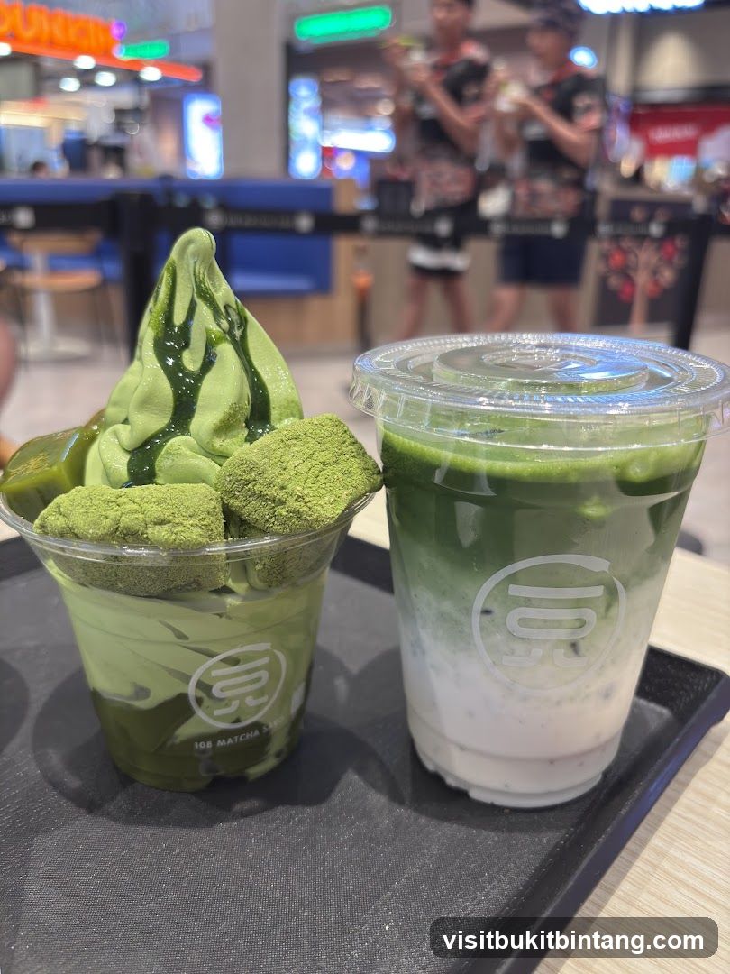 Matcha Soft Serve and Drink