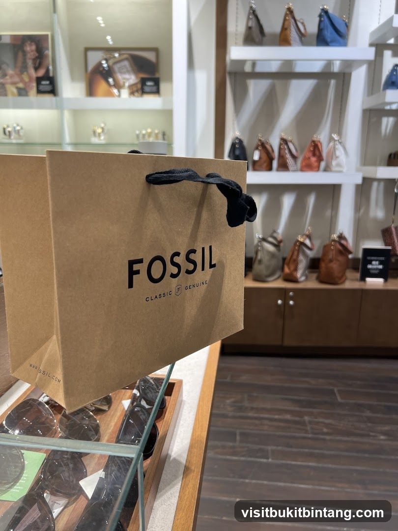 Fossil Shopping Bag and Display