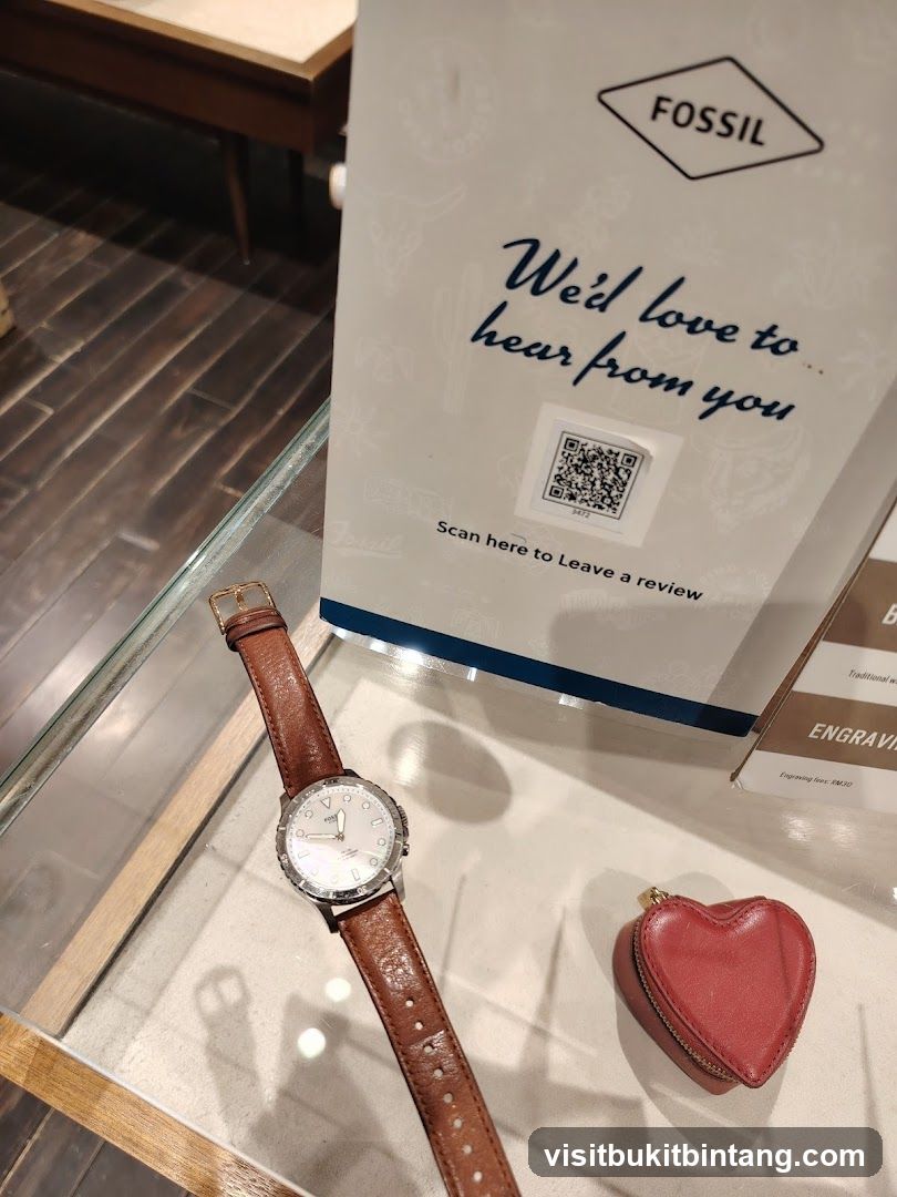 Fossil Watch and Heart Coin Purse