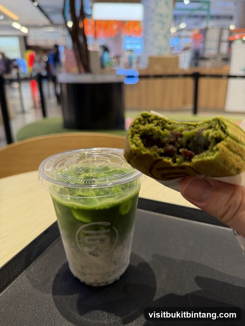 Matcha Drink and Pastry