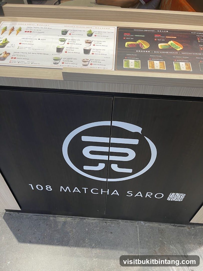 108 Matcha Saro Menu