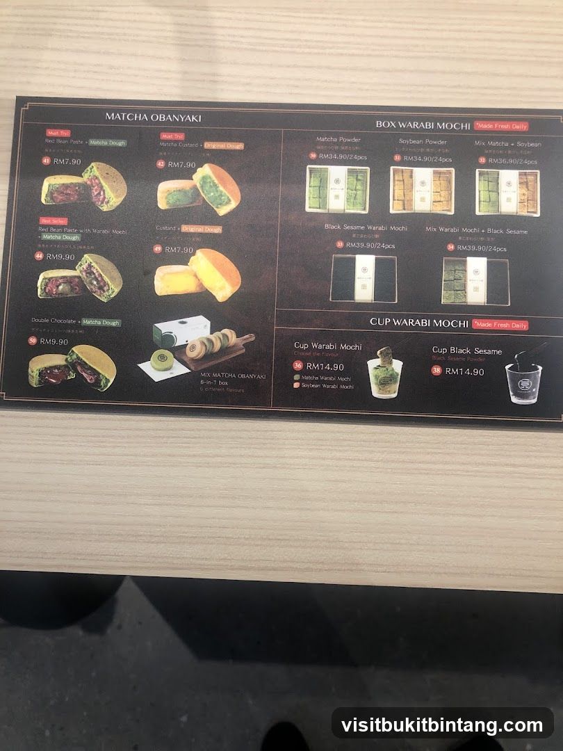 Matcha Obanyaki, Box Warabi Mochi, Cup Warabi Mochi