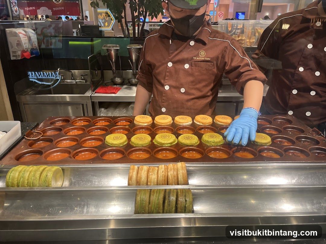 Matcha Cakes Being Prepared