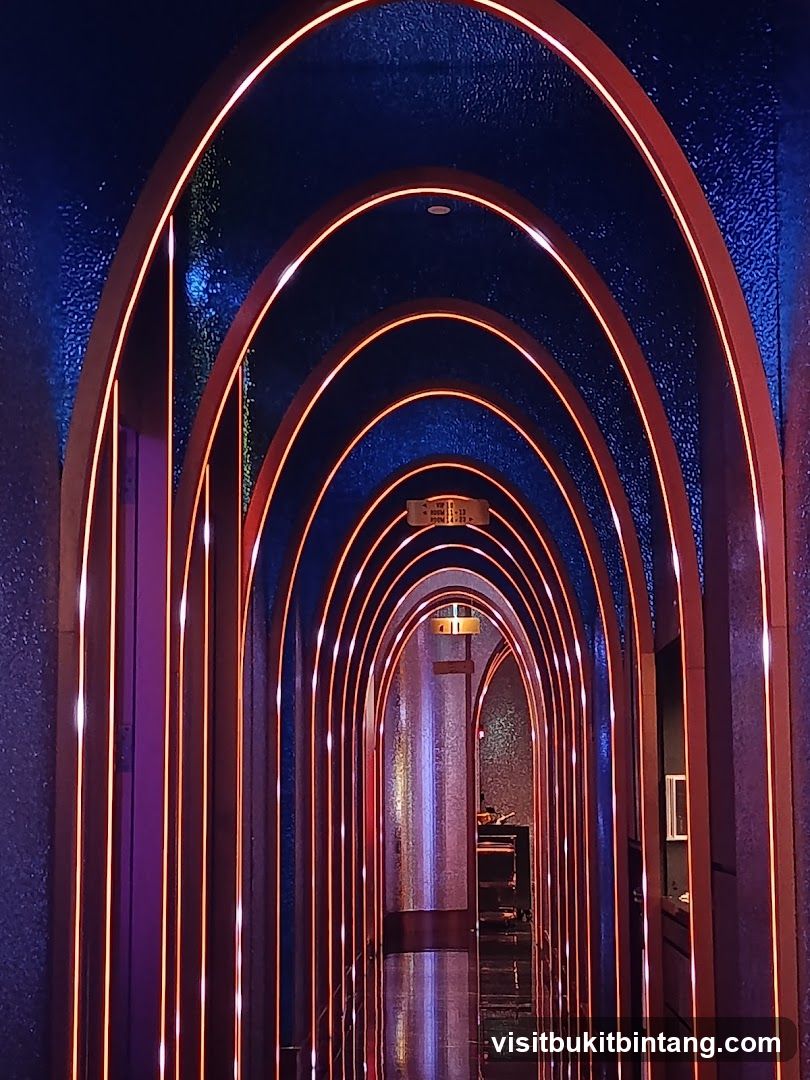 Illuminated Archway Corridor