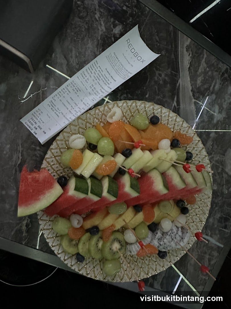Fruit Platter and Receipt