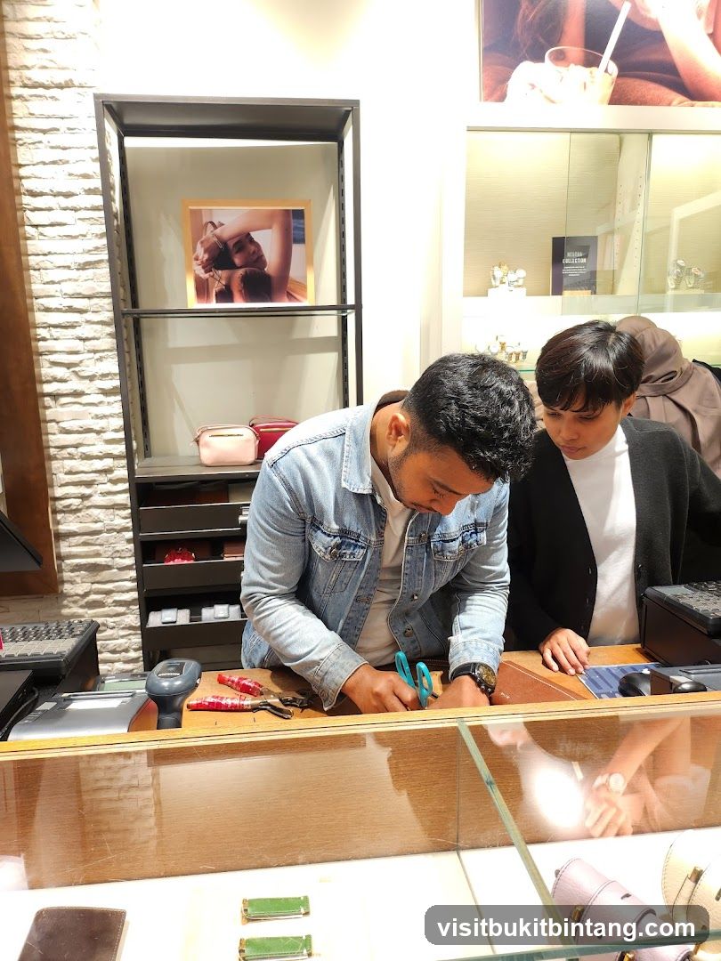 Store interior with staff
