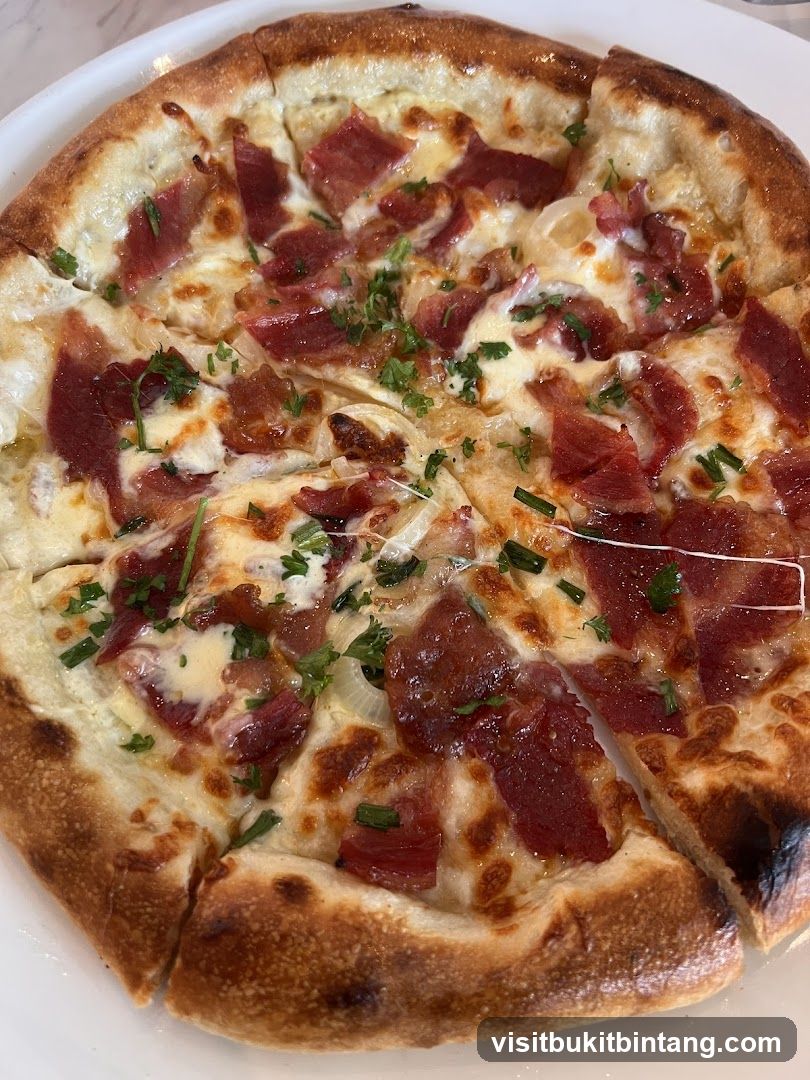 Pizza with Bacon and Parsley