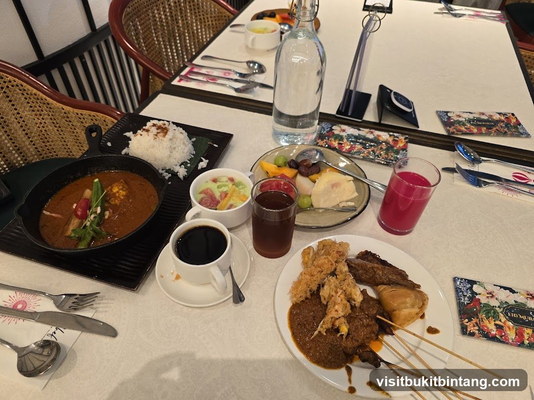 Table Setting with Food and Drinks