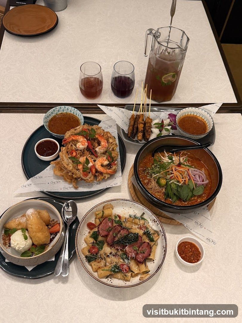 Assortment of Dishes and Drinks