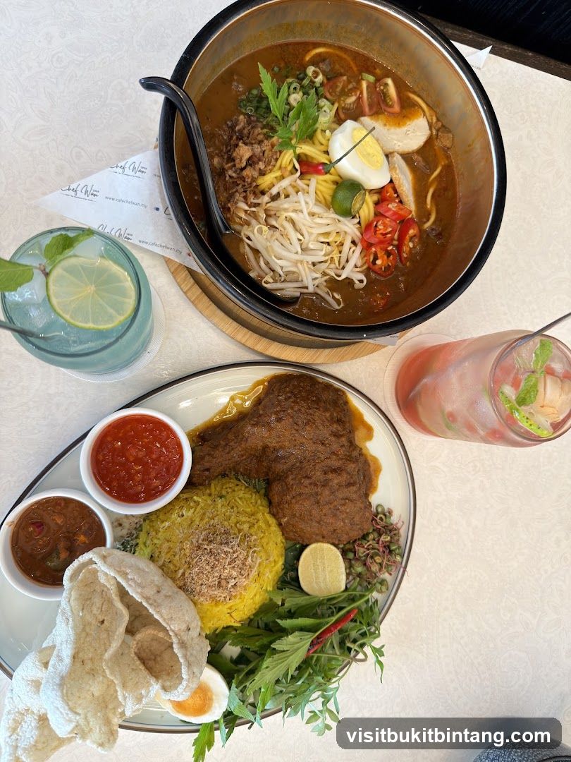 Malaysian Food Platter and Drinks