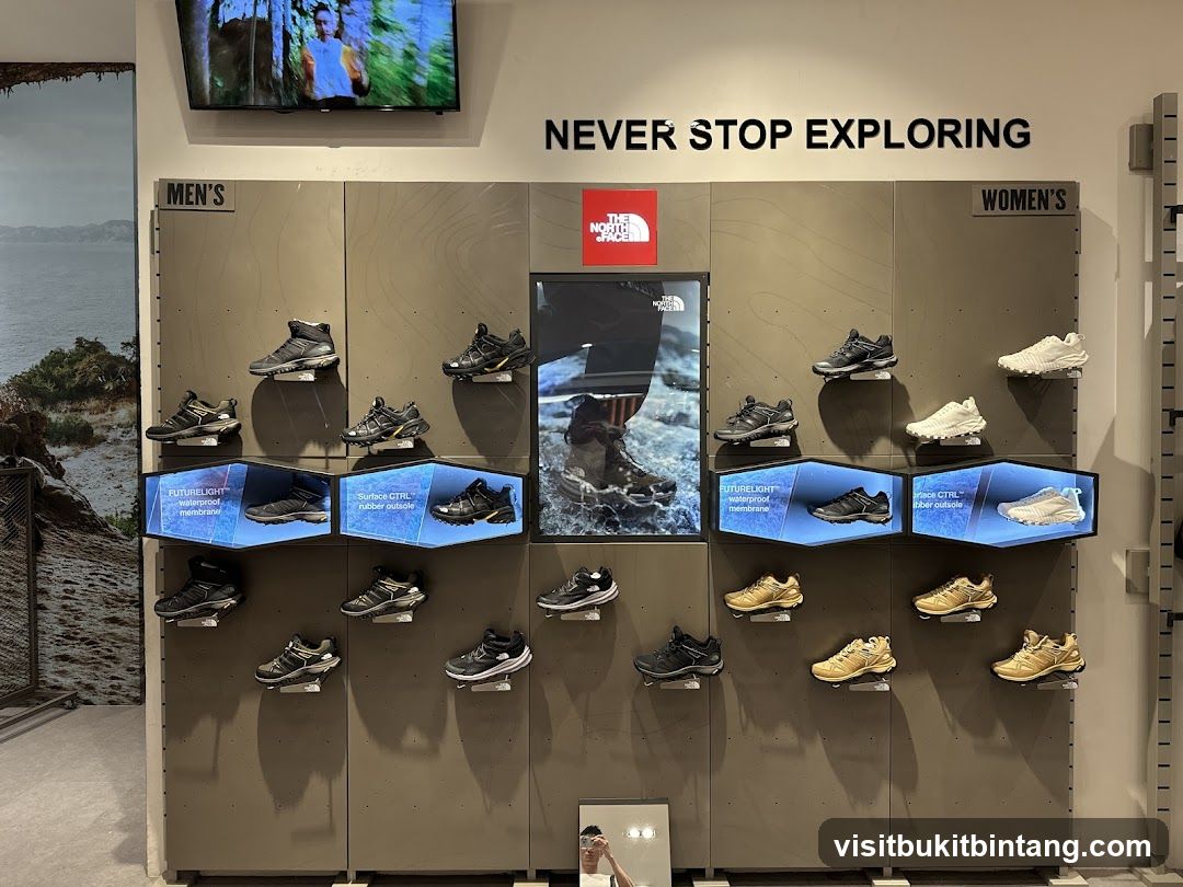 The North Face Shoe Display