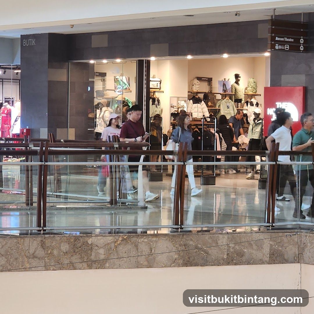 People walking past a store