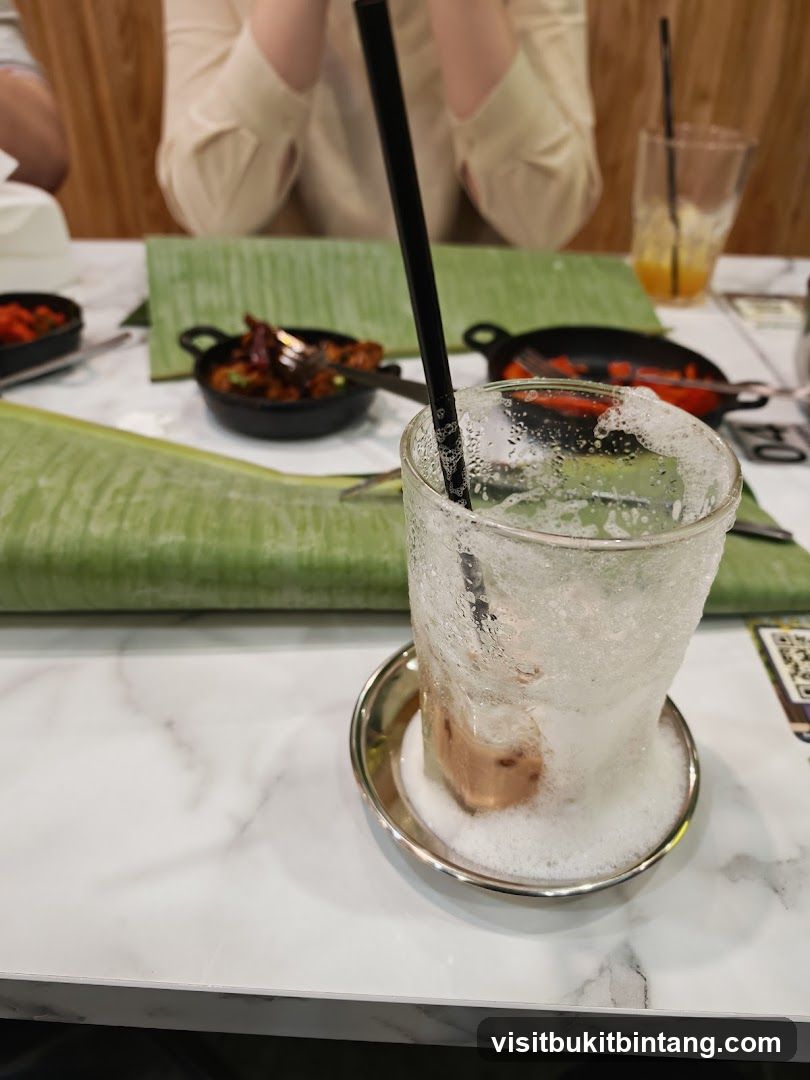 Table Setting with Drink and Food