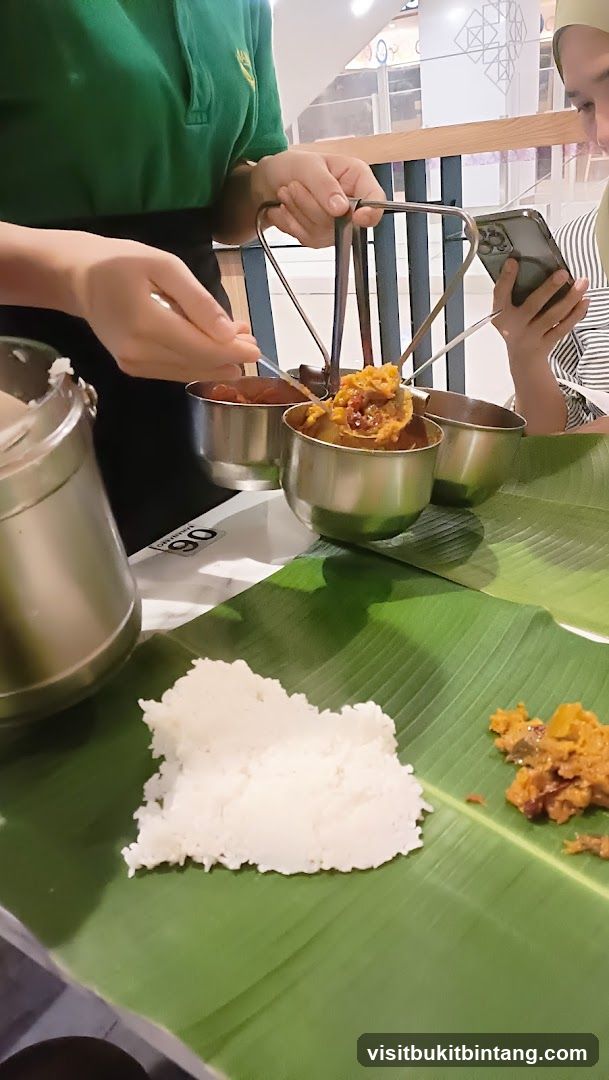 Indian Meal Served on Banana Leaf