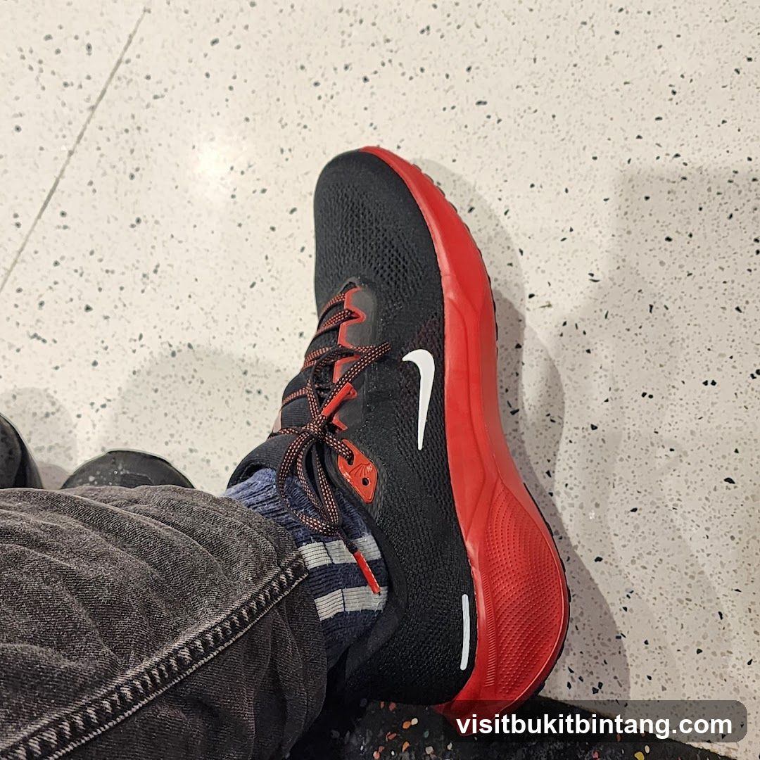 Black and Red Nike Running Shoe