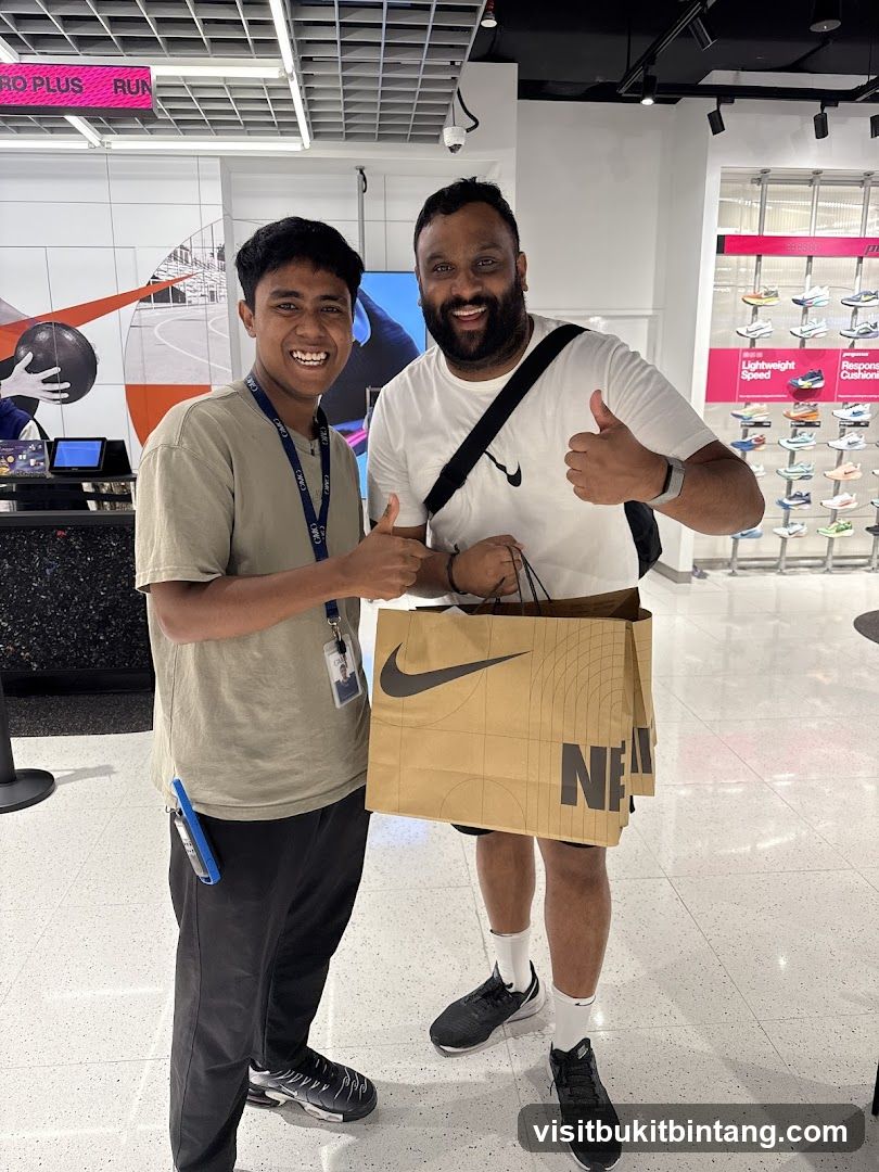 Two men in a Nike store