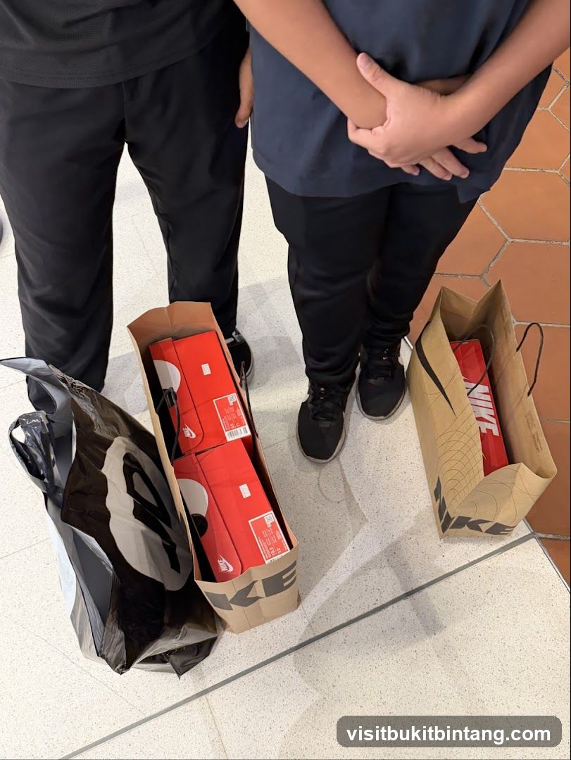 Shopping Bags with Nike Boxes