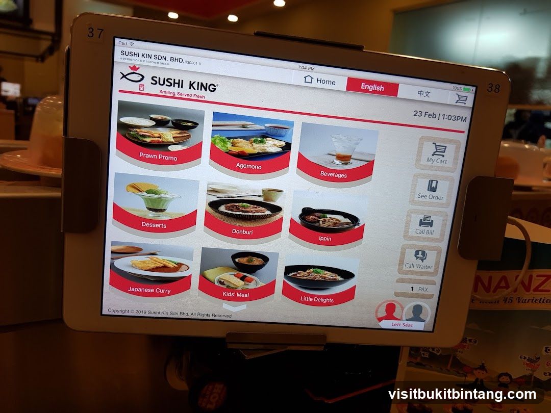 Sushi King Menu