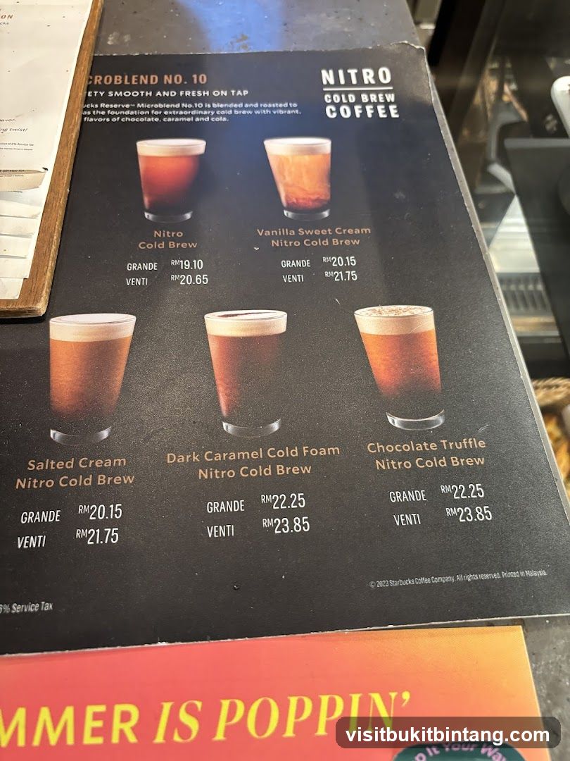 Nitro Cold Brew Menu