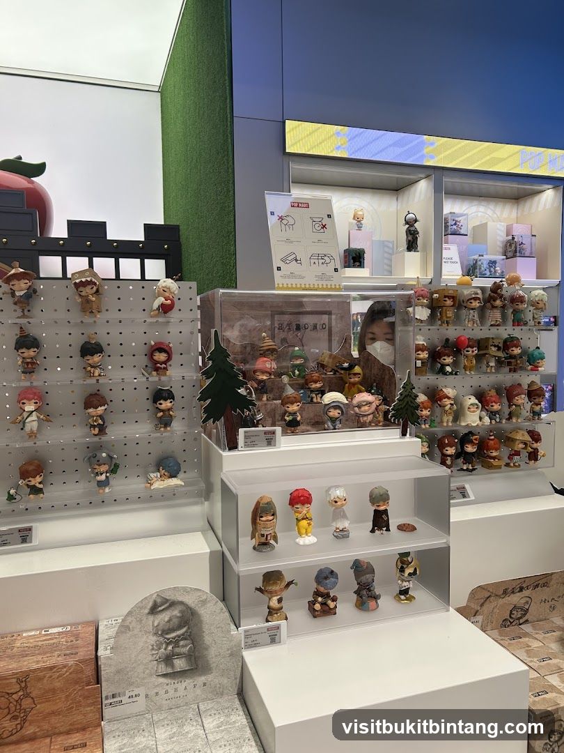 Display of collectible figurines