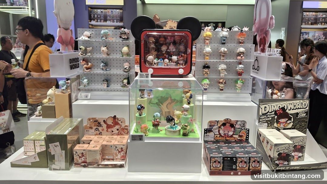 Display of collectible toys