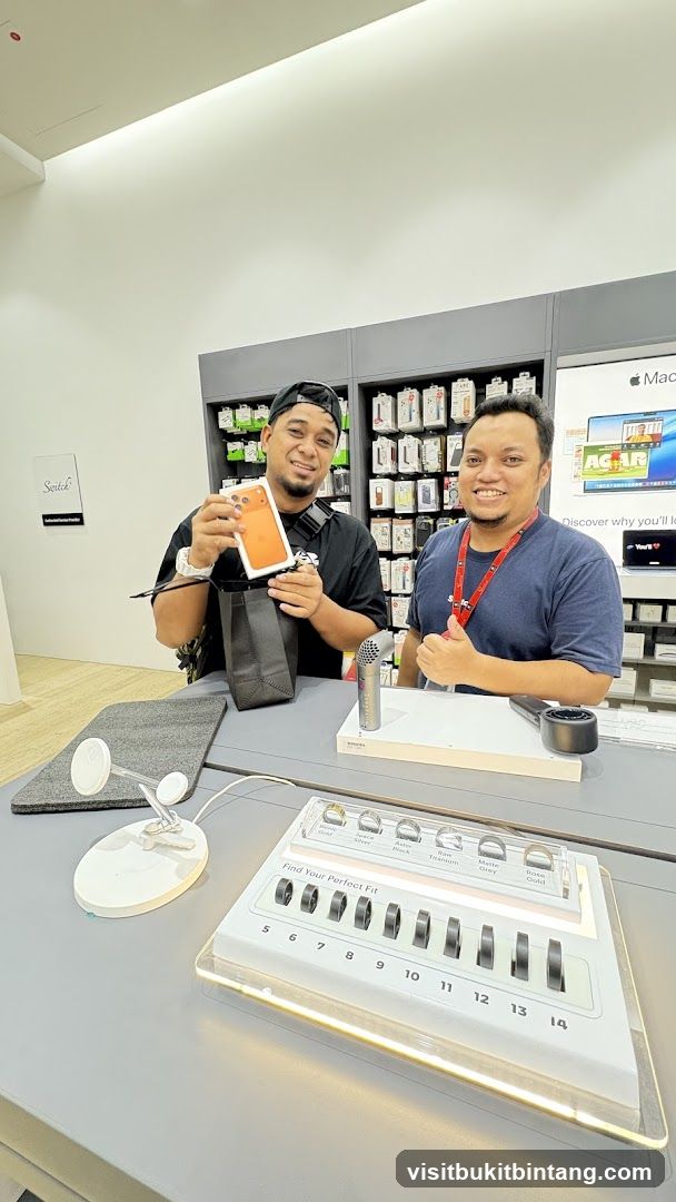 Customers in electronics store
